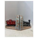 Ceramic Train Book Ends