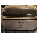 Oster Roasting Electric Pan lid dented, knob miss