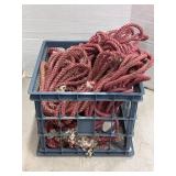 Lot of Red and White Rope