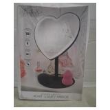Heart vanity mirror