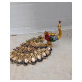 Peacock decorative figurine bottom opens