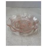 Vintage Pink Depression Glass Bowl