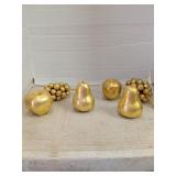 Lot of golden fruit candles