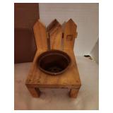 Small Wood Planter Pot