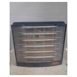 Rubbermaid storage organizer with stuff