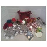 Lot of Christmas ornaments and decorations