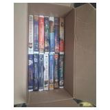 Box of 14 vhs tapes