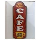 Wooden Cafe Sign
