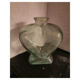 Glass Heart Vase