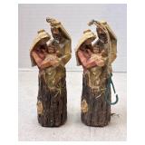 Pair of St. Nicholas Square Resin Holy Family