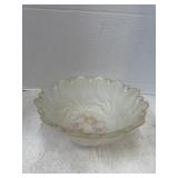 Glass Floral Bowl