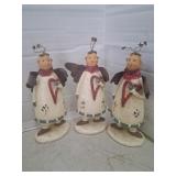 Folk art angel figures