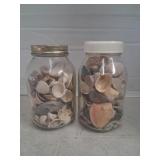 2 jars of shells