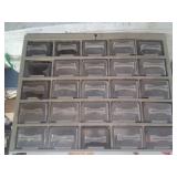 Storage organizer with hardware in it