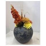 Regal China Flower Pot With Fake Flowers