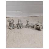 Monkey and zebra figurines