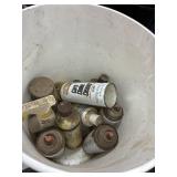 Bucket of Various Sprays etc