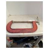 Red painted malleable iron C-clamp