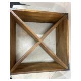 Wooden wine rack cube