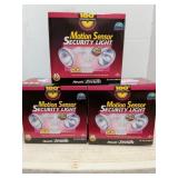 Lot of motion sensor security lights