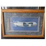 Framed Painted Feather