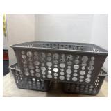 Lot Of Plastic Storage Baskets
