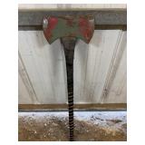 Double Sided Wood Handled Axe T1