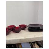Lot of Cranberry Glass