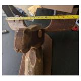Wood Moose Head flaws pictured