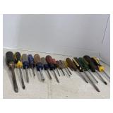 Lot of various screwdrivers
