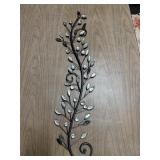 Jeweled Metal Floral Wall Hanging Decor T1