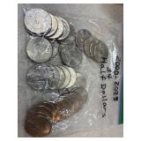 34 Half Dollars
