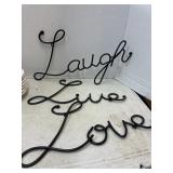 Live, Laugh Love Metal Decor
