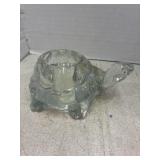 Glass Turtle Candle Holder