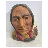 1984 Legend Products Sitting Bull Ceramic Wall