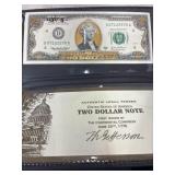 2 Dollar 2003 Note in Folder
