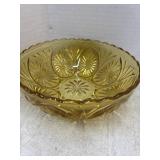 Honey Amber Glass Bowl