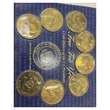 Solid Brass Presidents Coins