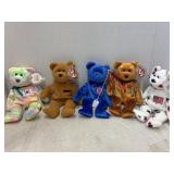 Beanie Baby Bears 5 Various Countries