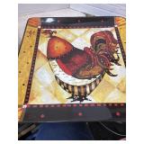 Ceramic Rooster Serving Tray