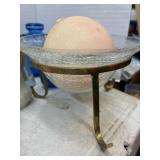 Crackle Glass Bowl with Stand and Candle