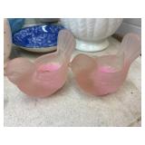 Vintage Pink Bird Candles