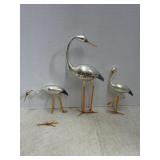 Vintage Germany Glass Cranes One Leg Broken