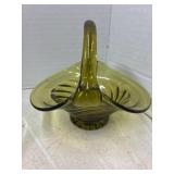 Vintage Art Glass Basket