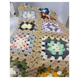 Crochet Granny Square Blanket  80+ï¿½ Long x 30