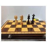 Wood Chess Set Carved Pieces