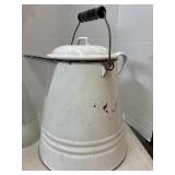 Vintage Large Enamel Coffee Pot