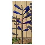 Blue/White Bottle Yard Art