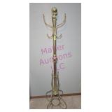 Brass Tone Coat Rack Hall Tree