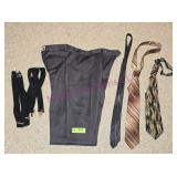 Slacks 32x34, Ties, Suspenders